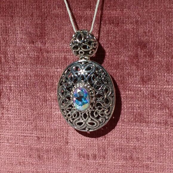 Mercury Mystic Topaz Pendant Sterling Silver - Picture 4 of 8